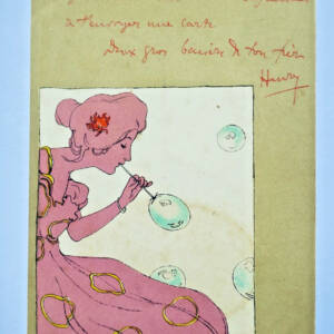 art nouveau femme à la bulle