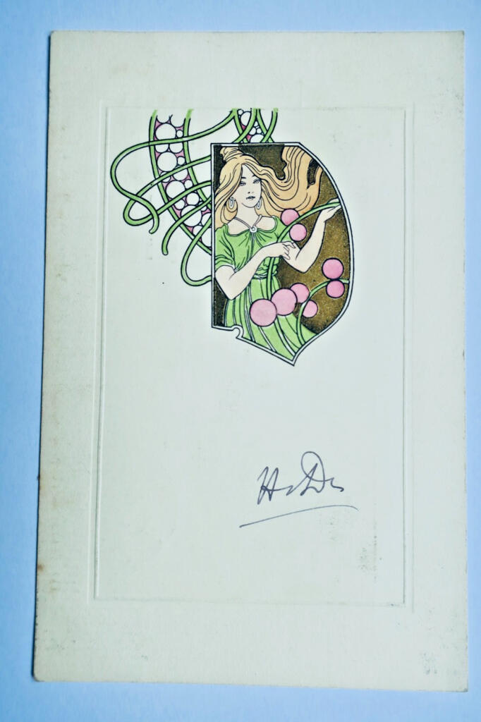 art nouveau jeune femme