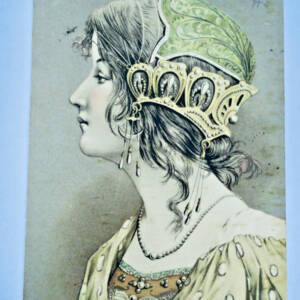 art nouveau jeune femme aux bijoux 1903