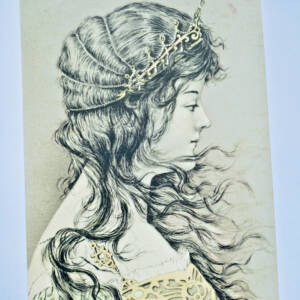 art nouveau jeune femme aux bijoux 1903