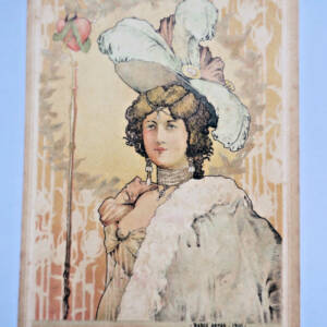 art nouveau jeune femme illustré par BASCH ARPAD