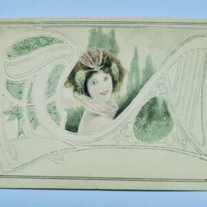 Art nouveau jugendstil jeune femme Moderne Art