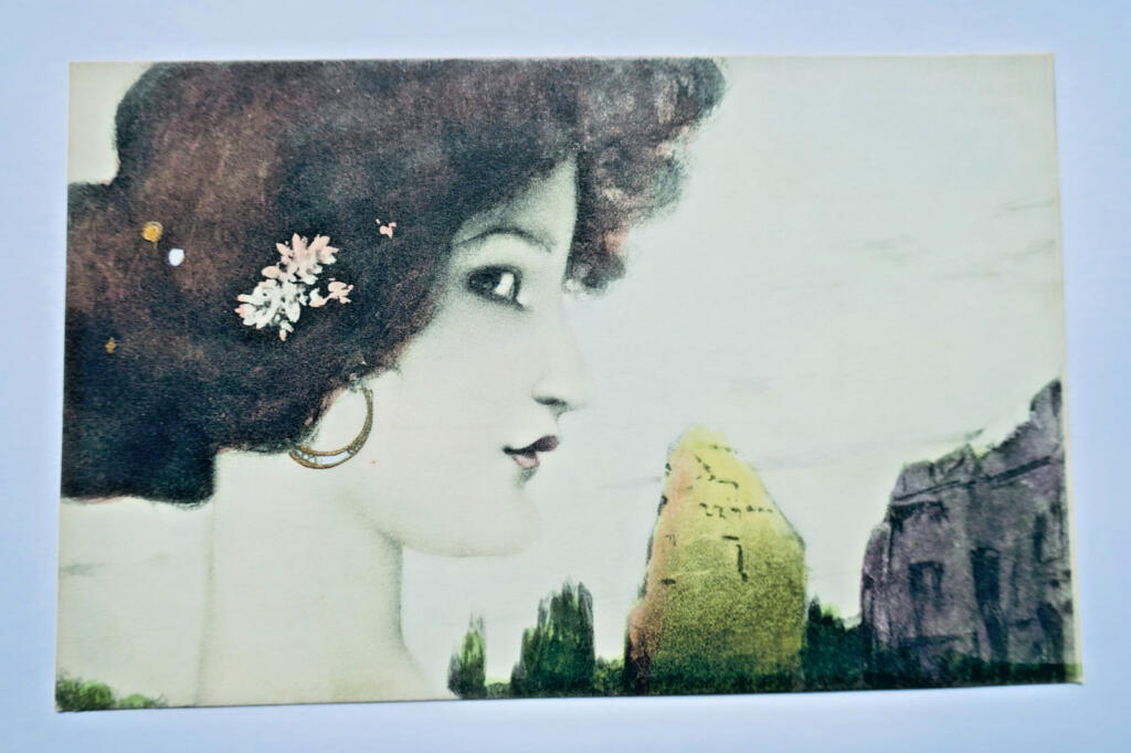 Art nouveau jugendstil jeune femme Raphaël KIRCHNER