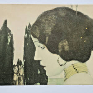 Art nouveau jugendstil jeune femme Raphaël KIRCHNER non signée...??