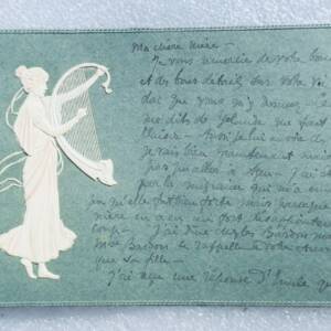 art nouveau Muse à la lyre