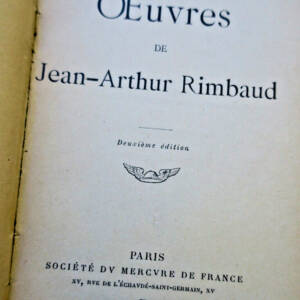 arthur RIMBAUD Arthur Oeuvres de Jean-Arthur Rimbaud -1898