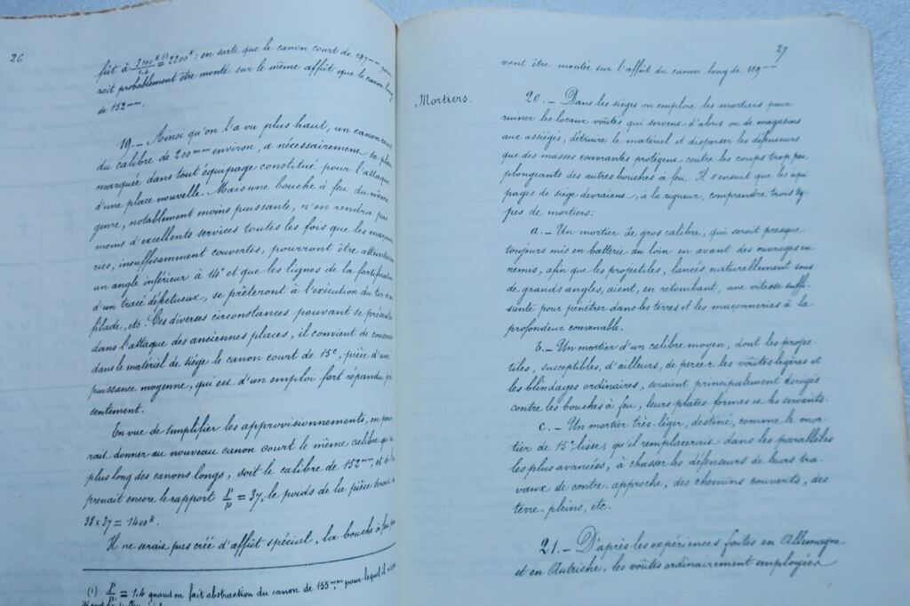 Artillerie Instruction provisoire sur le Projet de Bouche à feu 1880