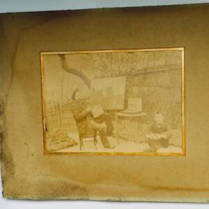 artiste peintre vers 1891 à identifier photographie originale 13 x 18 cm.