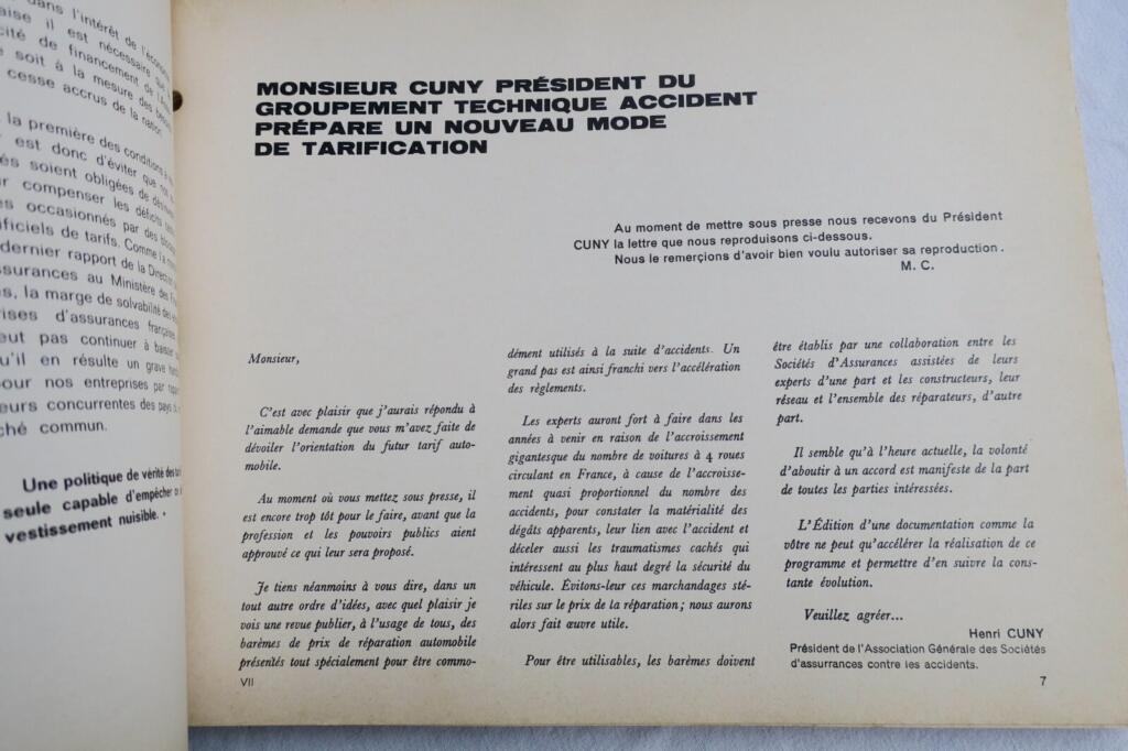 ASSURANCES TECHNIQUES DE L&rsquo;EXPERTISE AUTOMOBILE 1966 SIMCA 1300-1500