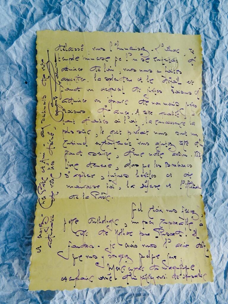 Eigenhandig unterzeichneter Brief von Auguste Garnier