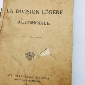 auto général Boullaire la division légère automobile 1924