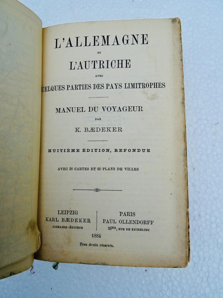 BAEDEKER Allemagne et L Autriche 1884