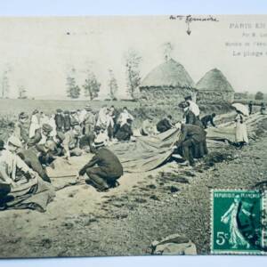 BALLON Paris en ballon MENBRES DE L'AERO CLUB DE FRANCE LE PLIAGE DU BALLON