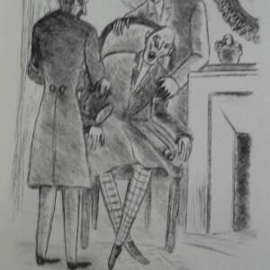 BALZAC ferragus Pointes-sèches de R.Berg Vélin teinté vert pâle