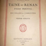 Verlorene Seiten von Taine und Renan von Maurice Barrès