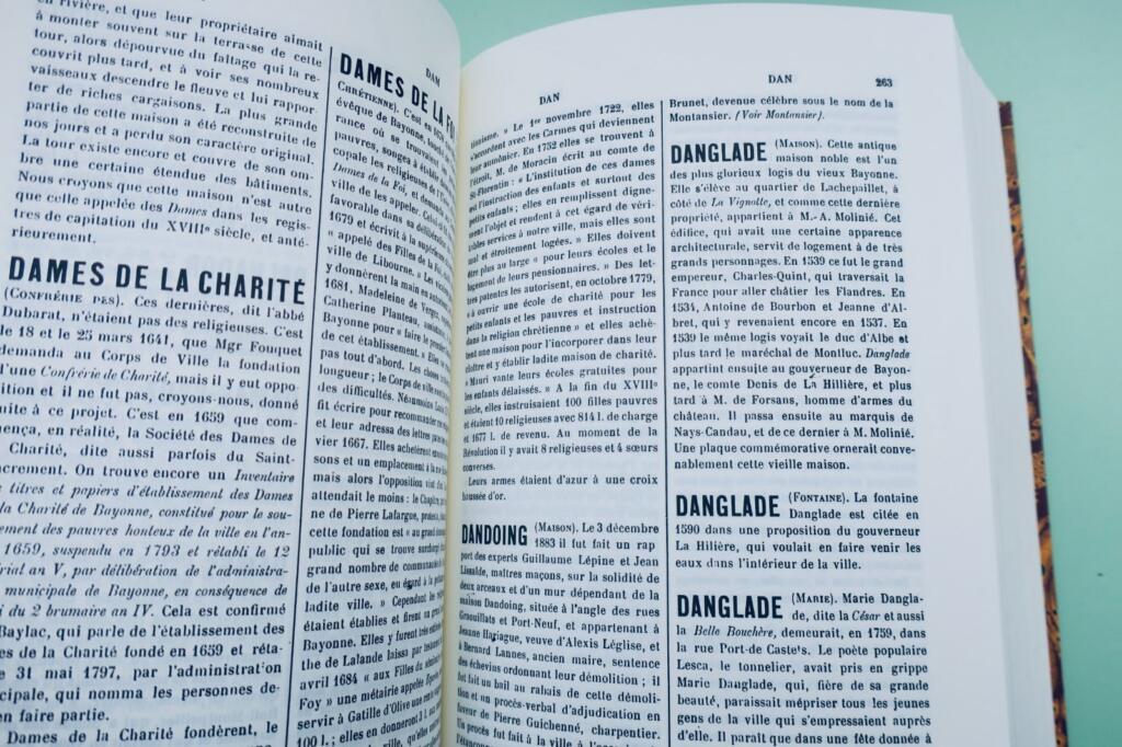 Basque DUCERE (Edouard). DICTIONNAIRE HISTORIQUE DE BAYONNE 1911