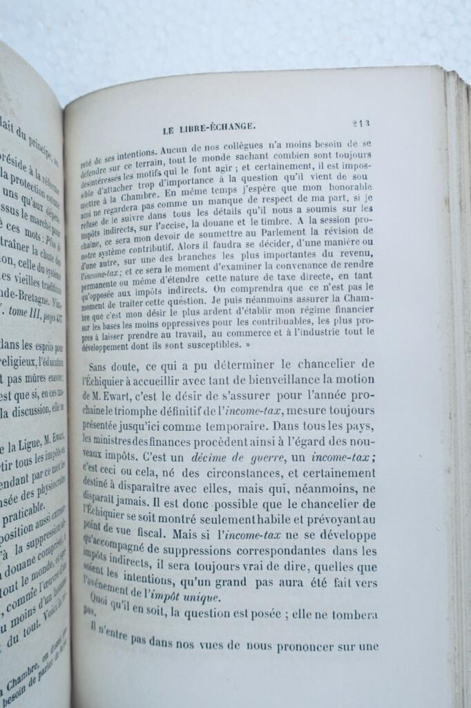 BASTIAT FREDERIC OEUVRES LE LIBRE-ECHANGE 1862