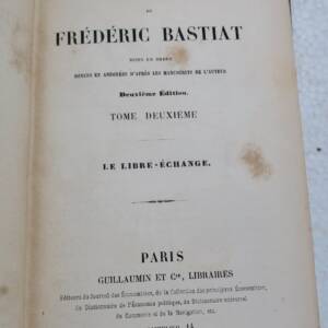 BASTIAT FREDERIC OEUVRES LE LIBRE-ECHANGE 1862