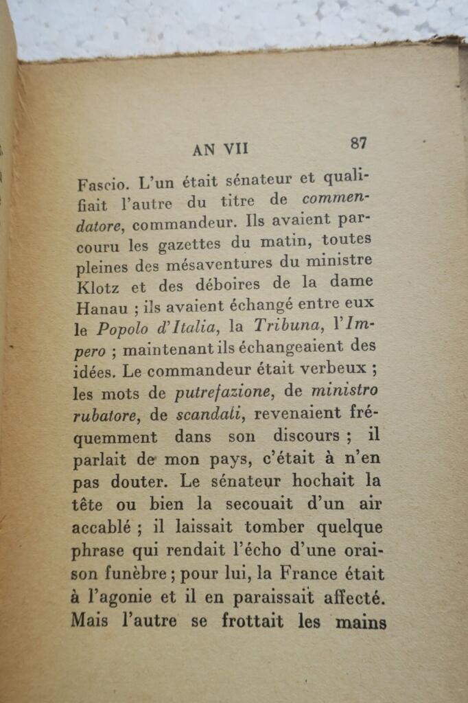 Faschismus Jahr VII - Widmung des Autors