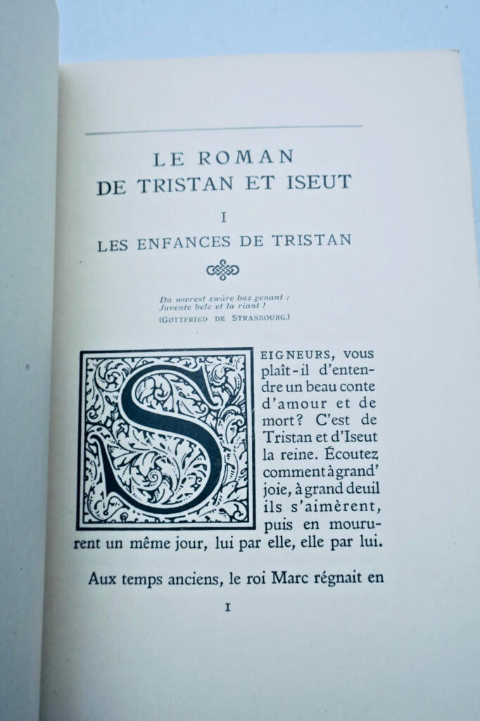 ジョゼフ・ベディエ『トリスタンとイズー物語』1924年 ピアッツァ刊
