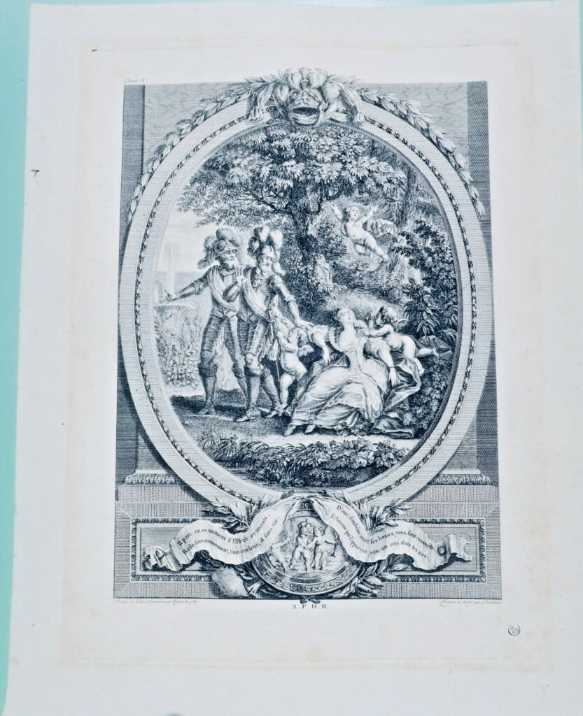1787年の美しい銅版画