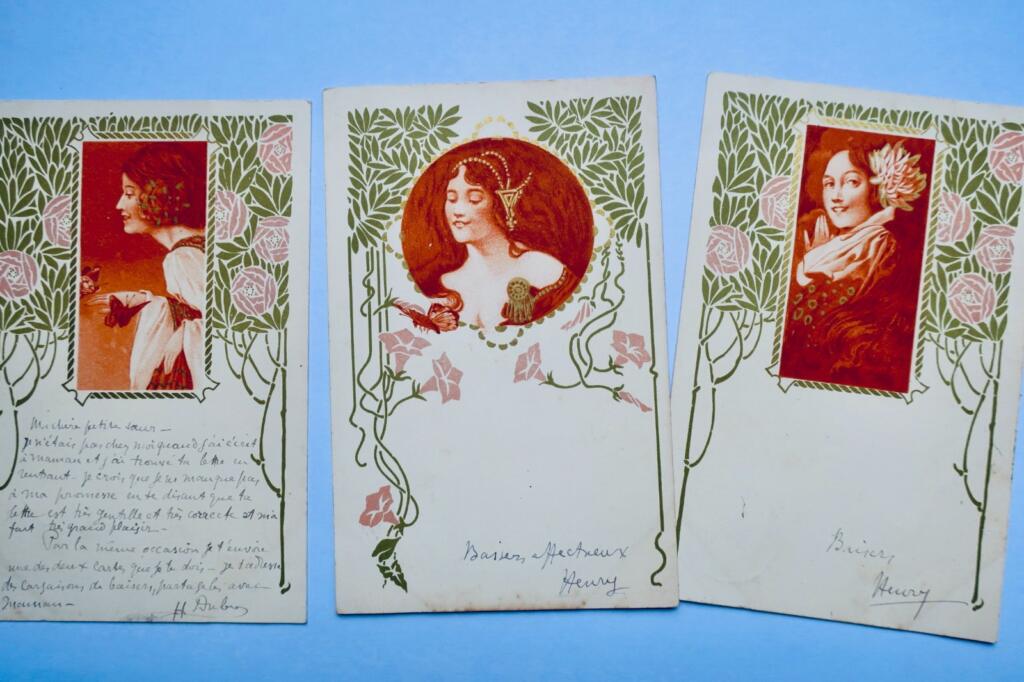 Belle époque 3 cartes-postales