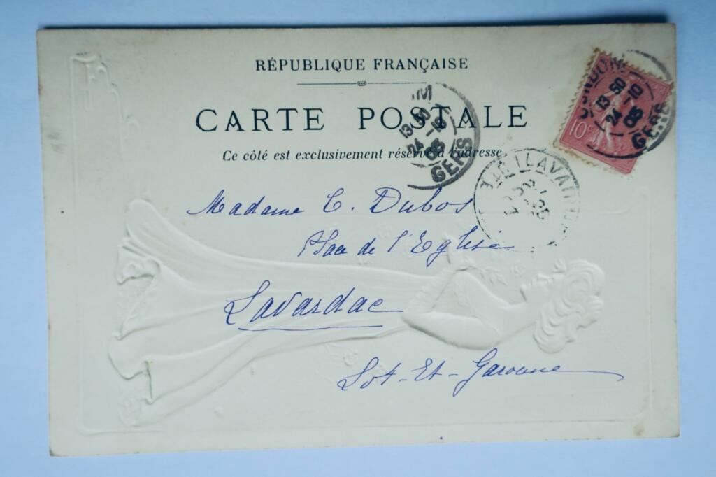 Schöne Epoche geprägte Postkarte, 1903