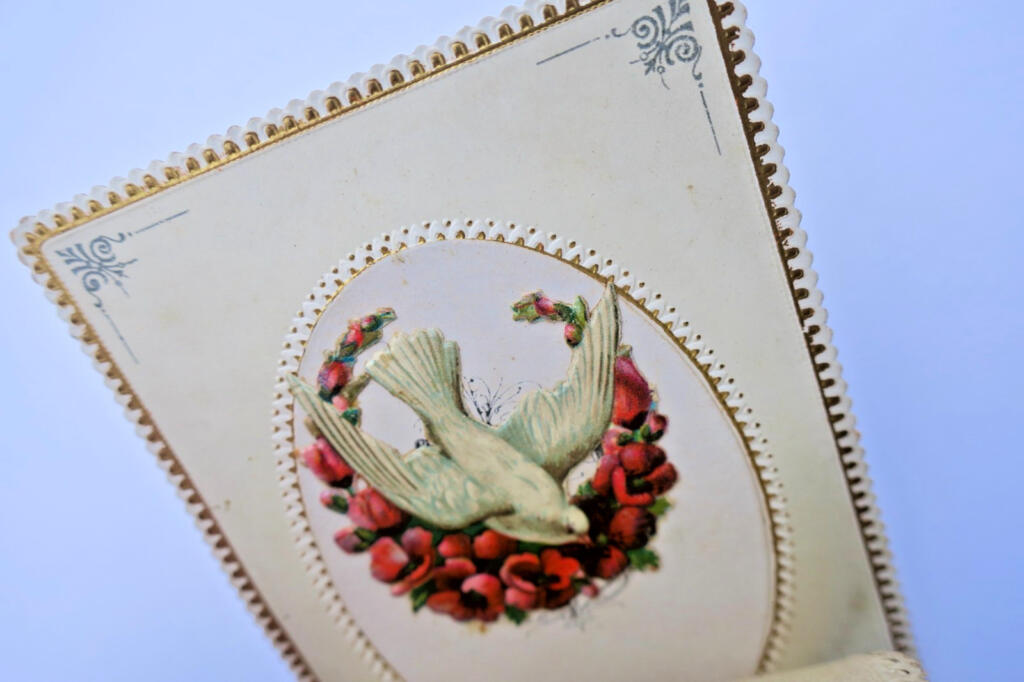 Belle époque carte dépliante 108 x 73 mm.