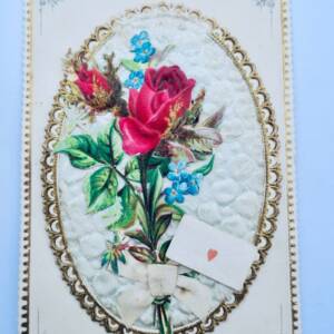 Belle époque carte dépliante 108 x 73 mm.