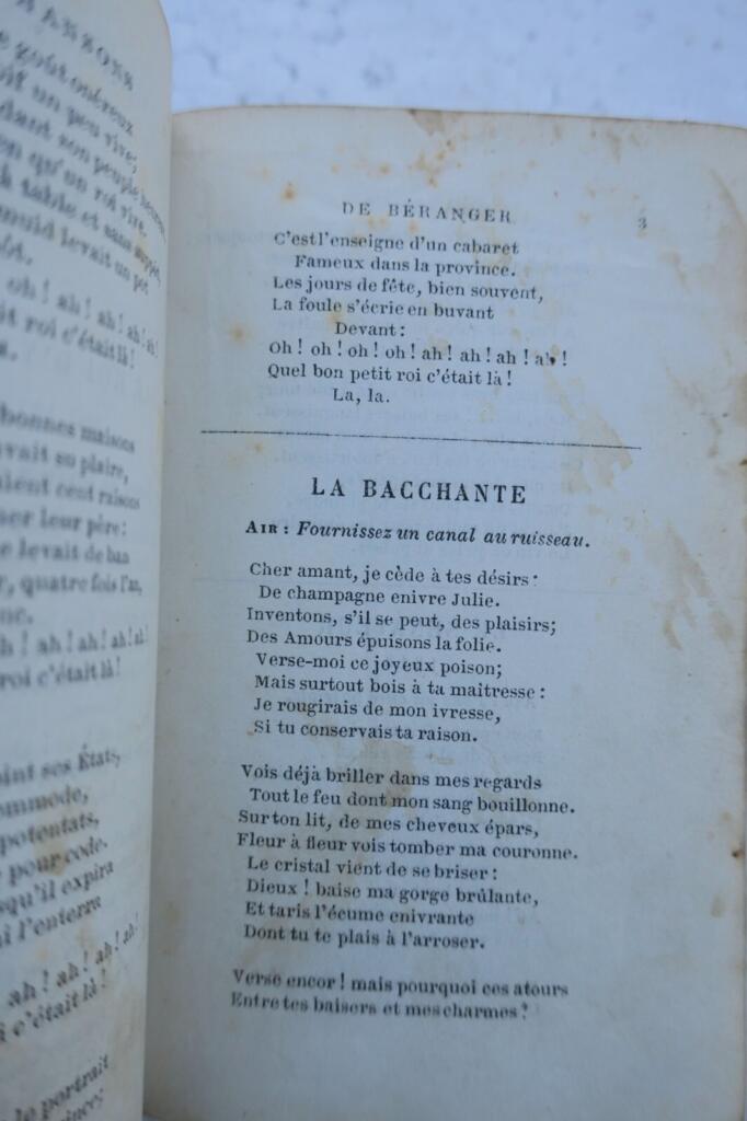 Gesamtwerke von BÉRANGER, 1850
