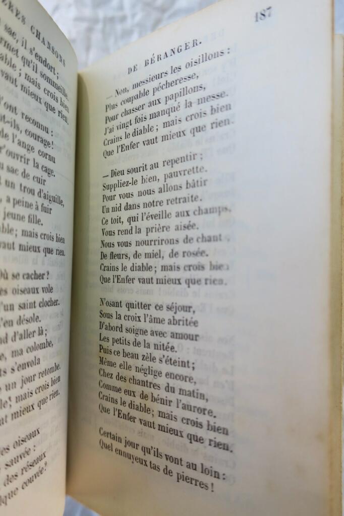 Béranger’s posthumous works: Last songs