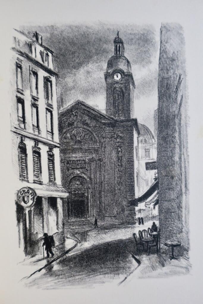 Goldene Garbe mit Lithografien von Berthold Mahn