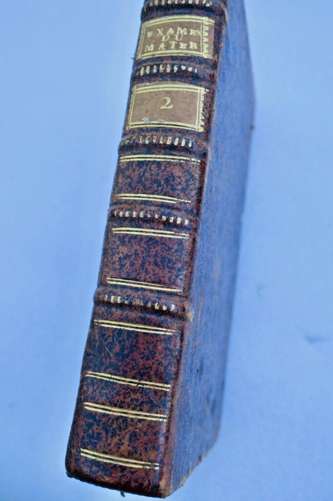 BERGIER Examen du matérialisme ou réfutation du système de la nature. 1771