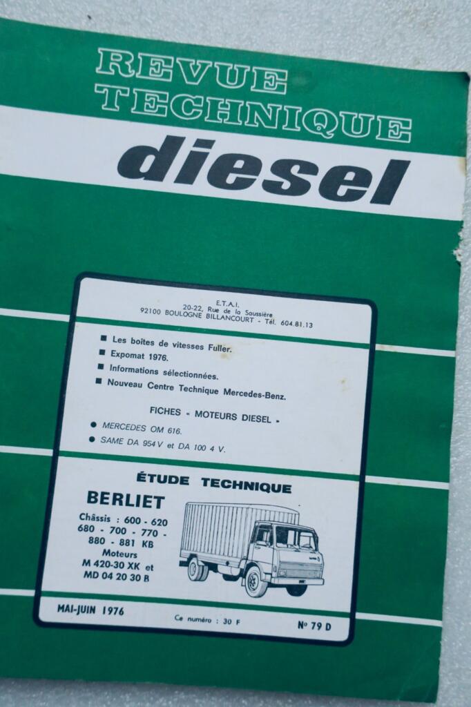 Berliet Diesel Technikhandbuch 1976
