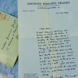 Bernard Privat lettre signée