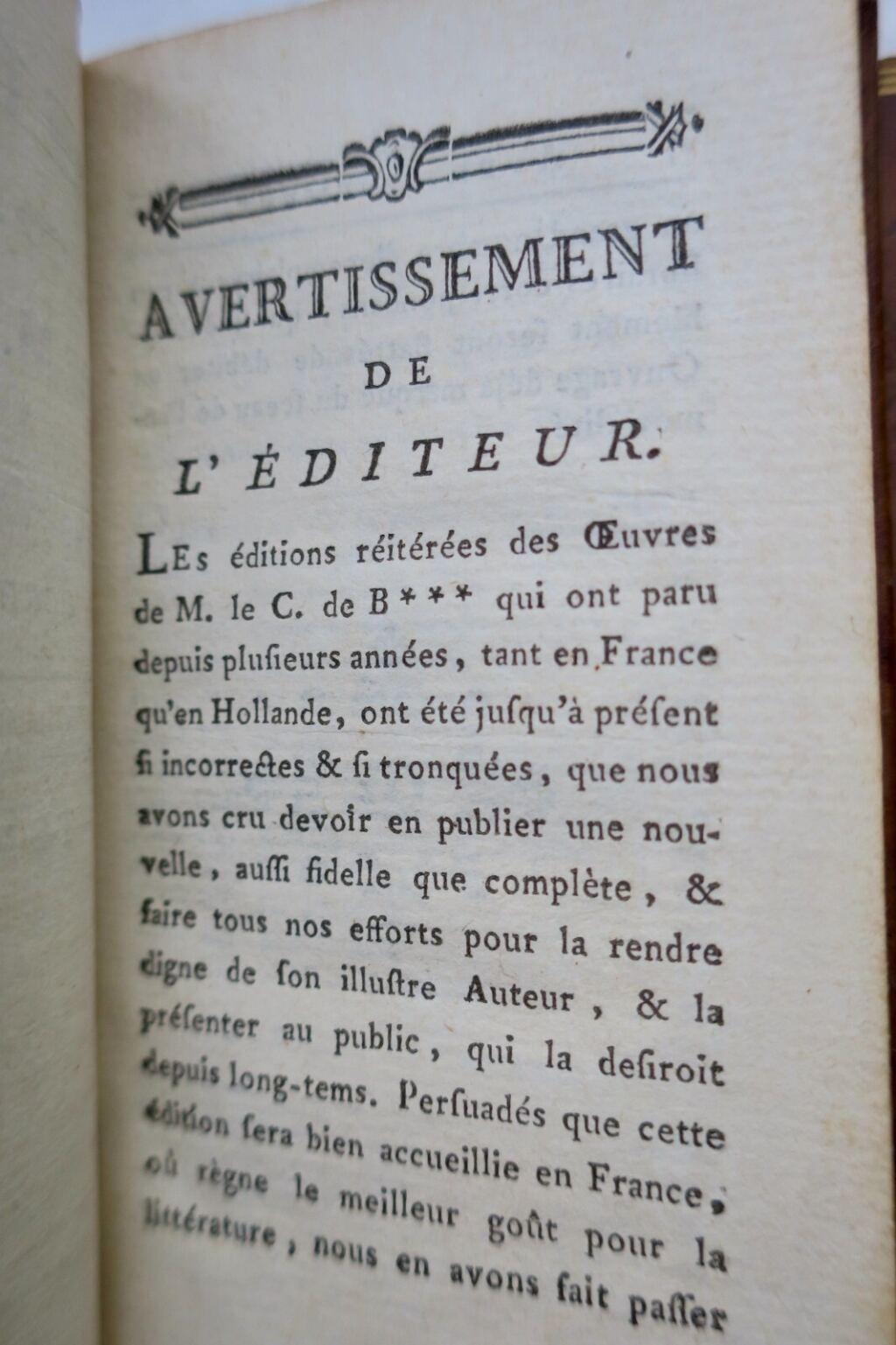 Gesamtwerk von BERNIS in Originalausgabe 1777