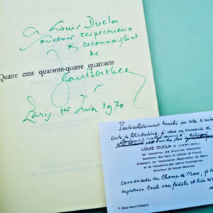 Berthet Jean 444 QUATRAINS 1970