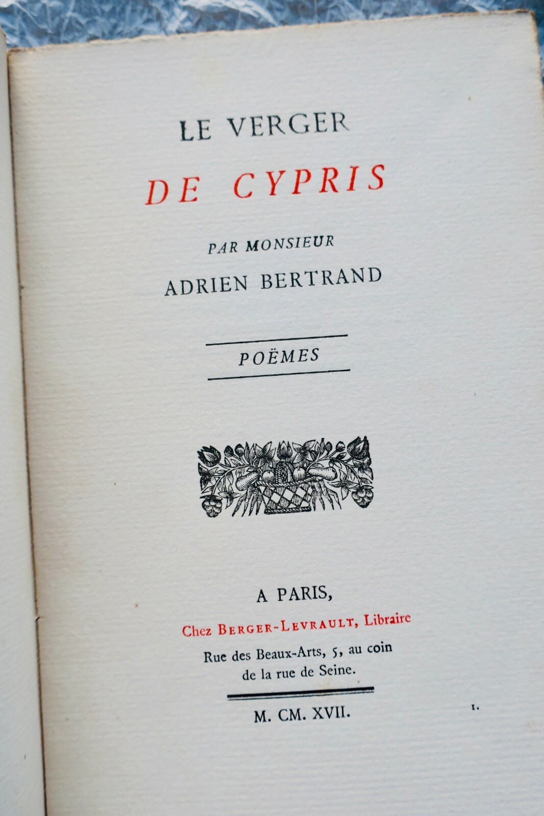 Cypris’ Orchard: 1917 Poems with Dedication – Image 3
