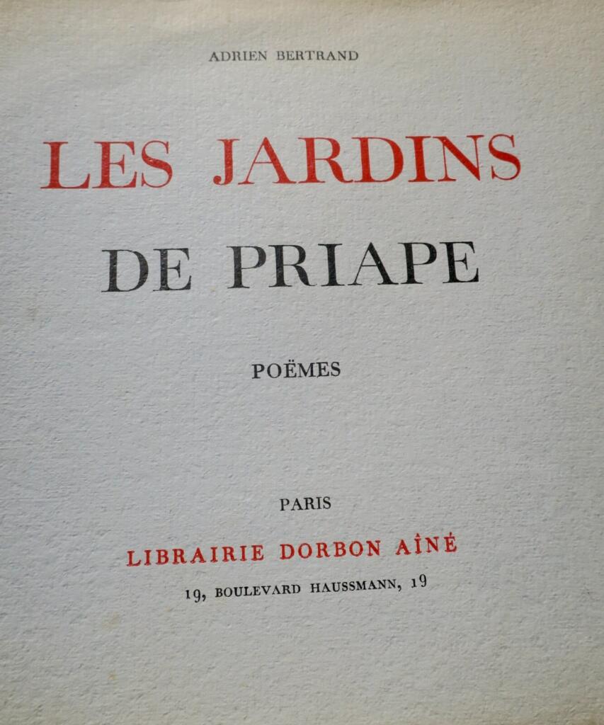 Signed Poems by Adrien Bertrand