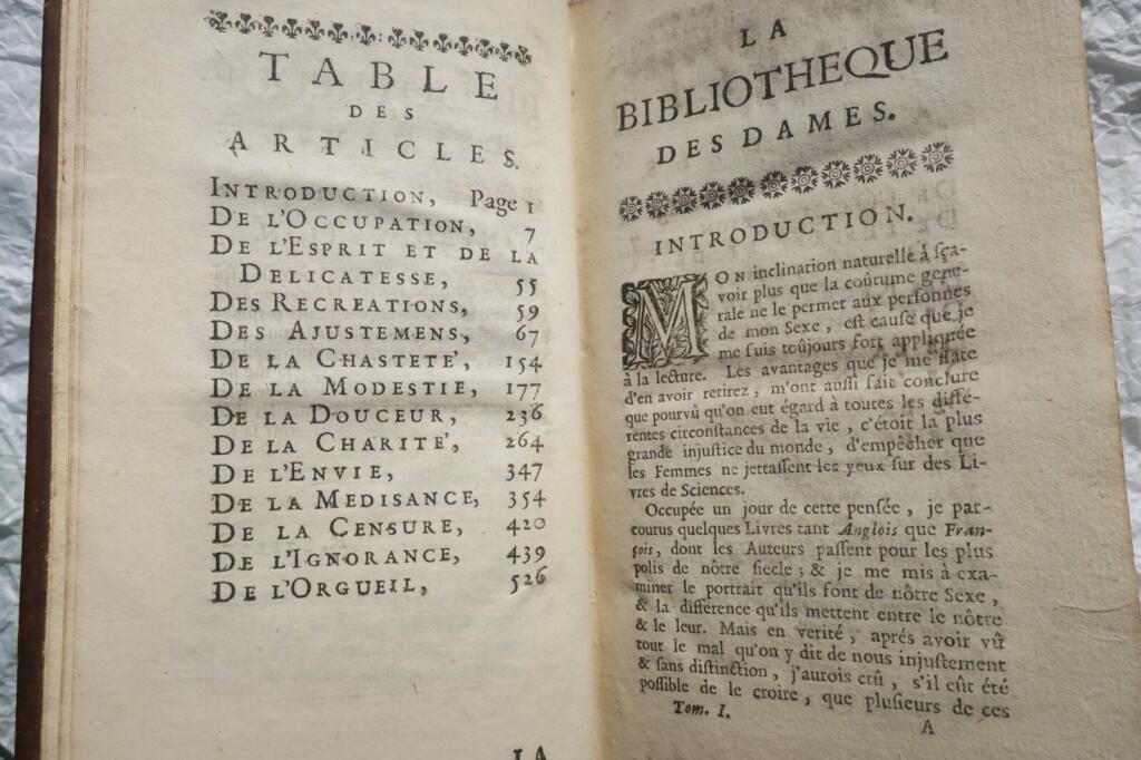 Bibliotheque des dames, contenant des règles générales 1724