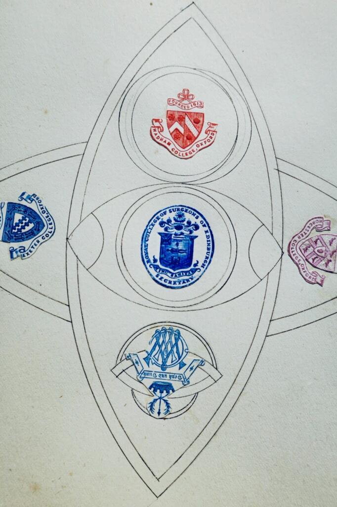 19th-century English heraldic stationery crest collection
