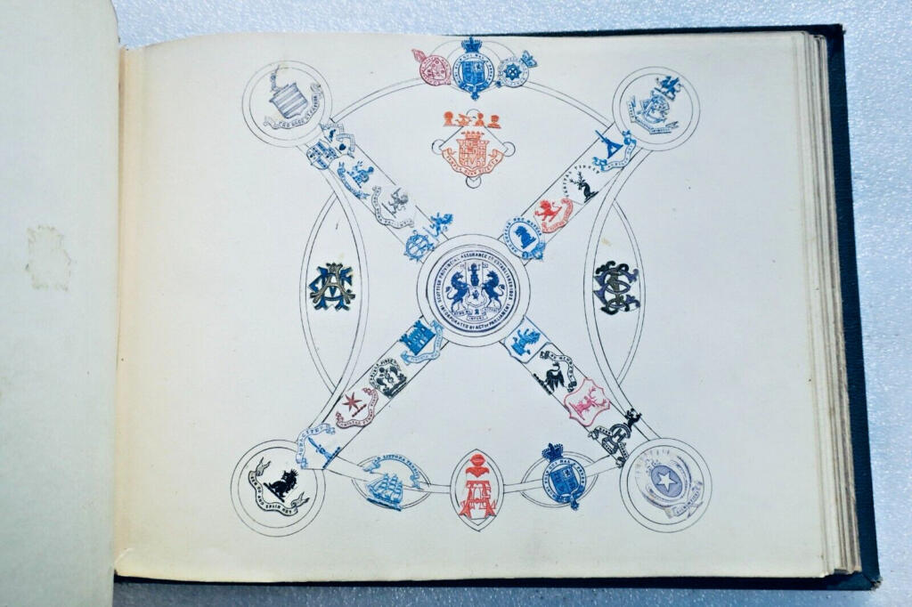 19th-century English heraldic stationery crest collection