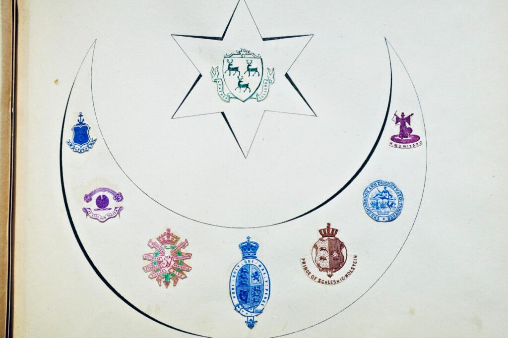 19th-century English heraldic stationery crest collection