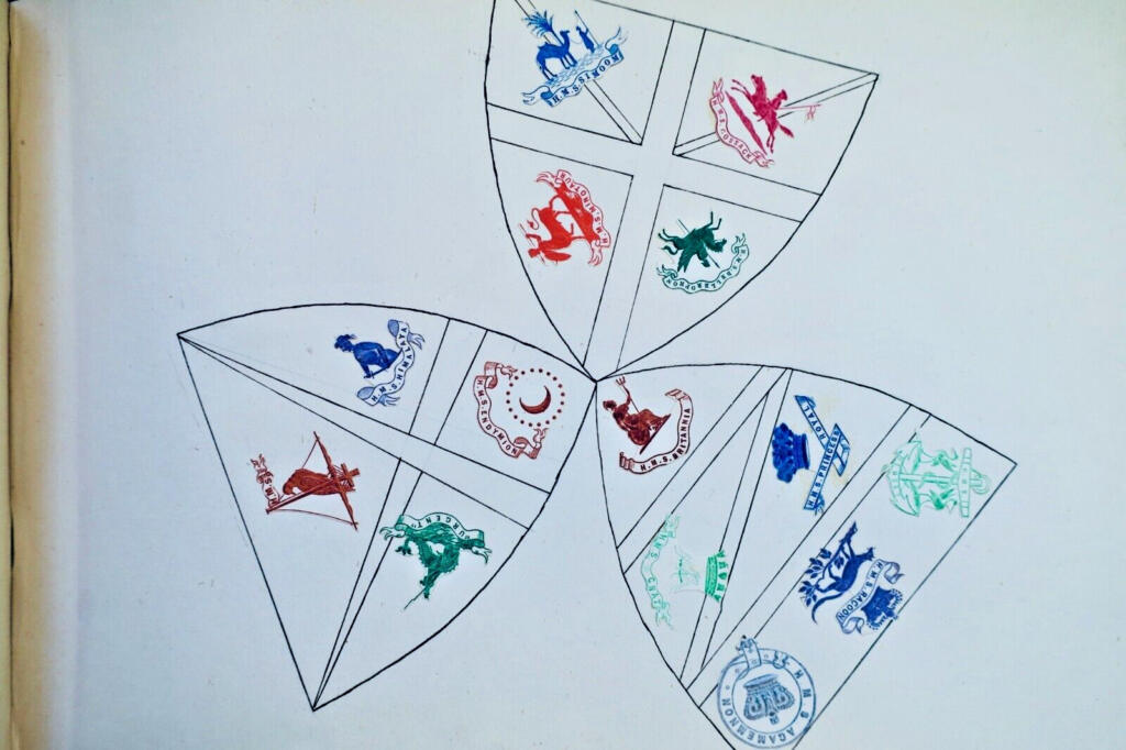 19th-century English heraldic stationery crest collection