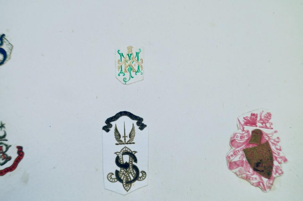 19th-century English heraldic stationery crest collection