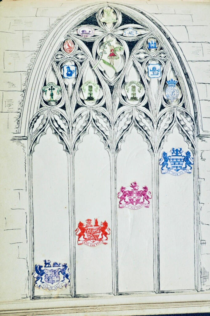 19th-century English heraldic stationery crest collection