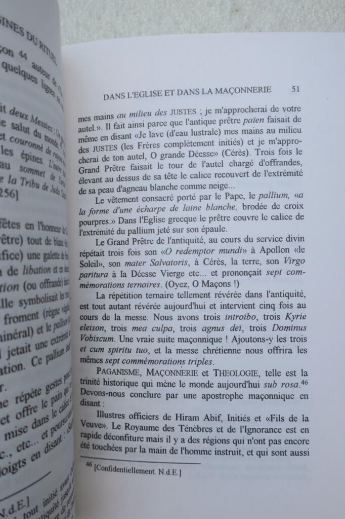 BLAVATSKY Les origines du rituel dans l&rsquo;église et dans la Franc-Maçonnerie