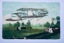 Blériot aéroplane Wright, la rentrée au hangar après un vol 2 CPA Lingerie