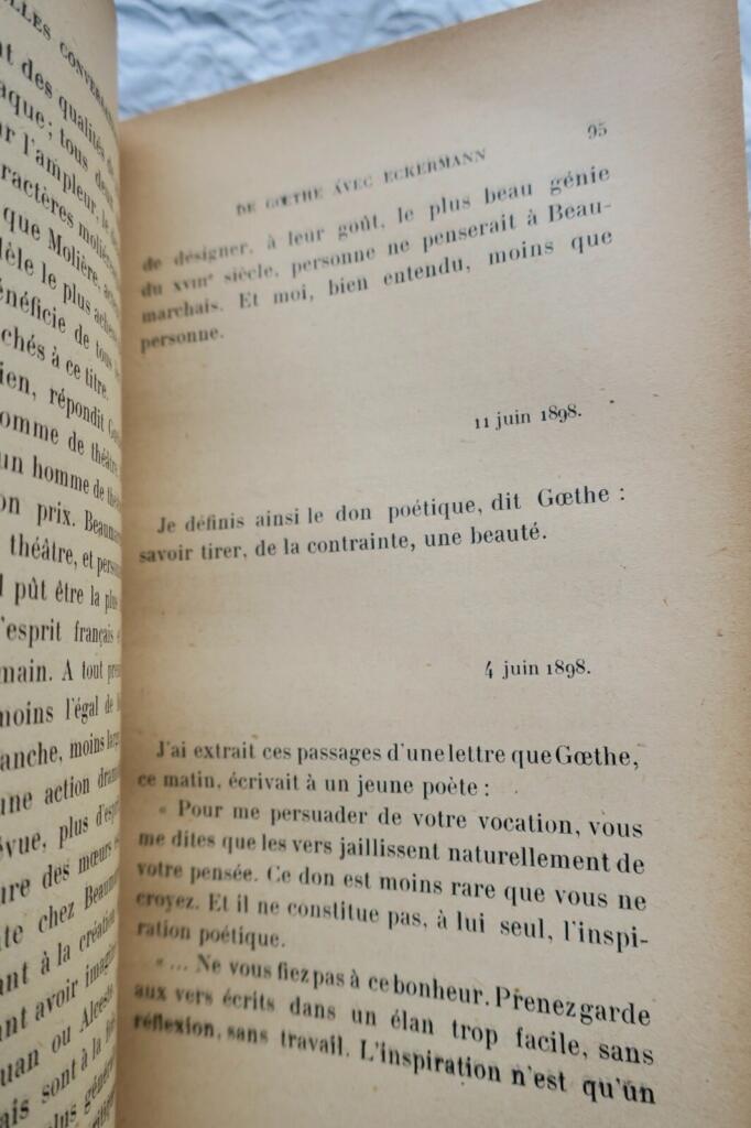 Goethe’s Conversations with Eckermann (1897–1900) with Blum’s inscription