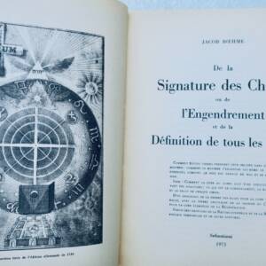 Boehme (Jacob) De Signatura Rerum (De la Signature des Choses). Miroir temporel